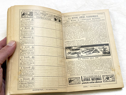 1930s – 380 Pages Almanach Hachette – Vintage French illustrated almanac – Practical life & cultural encyclopedia