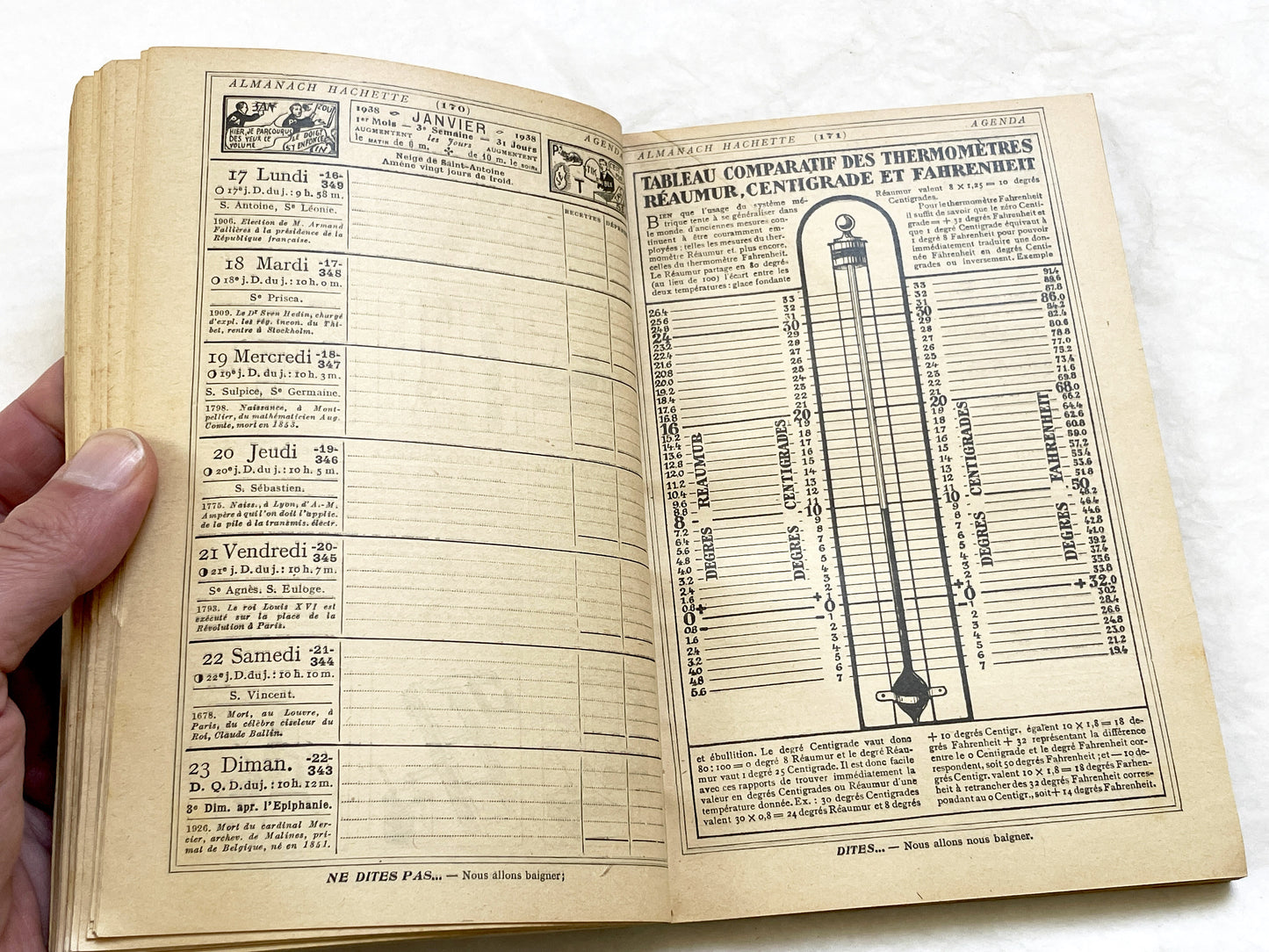 1930s – 380 Pages Almanach Hachette – Vintage French illustrated almanac – Practical life & cultural encyclopedia