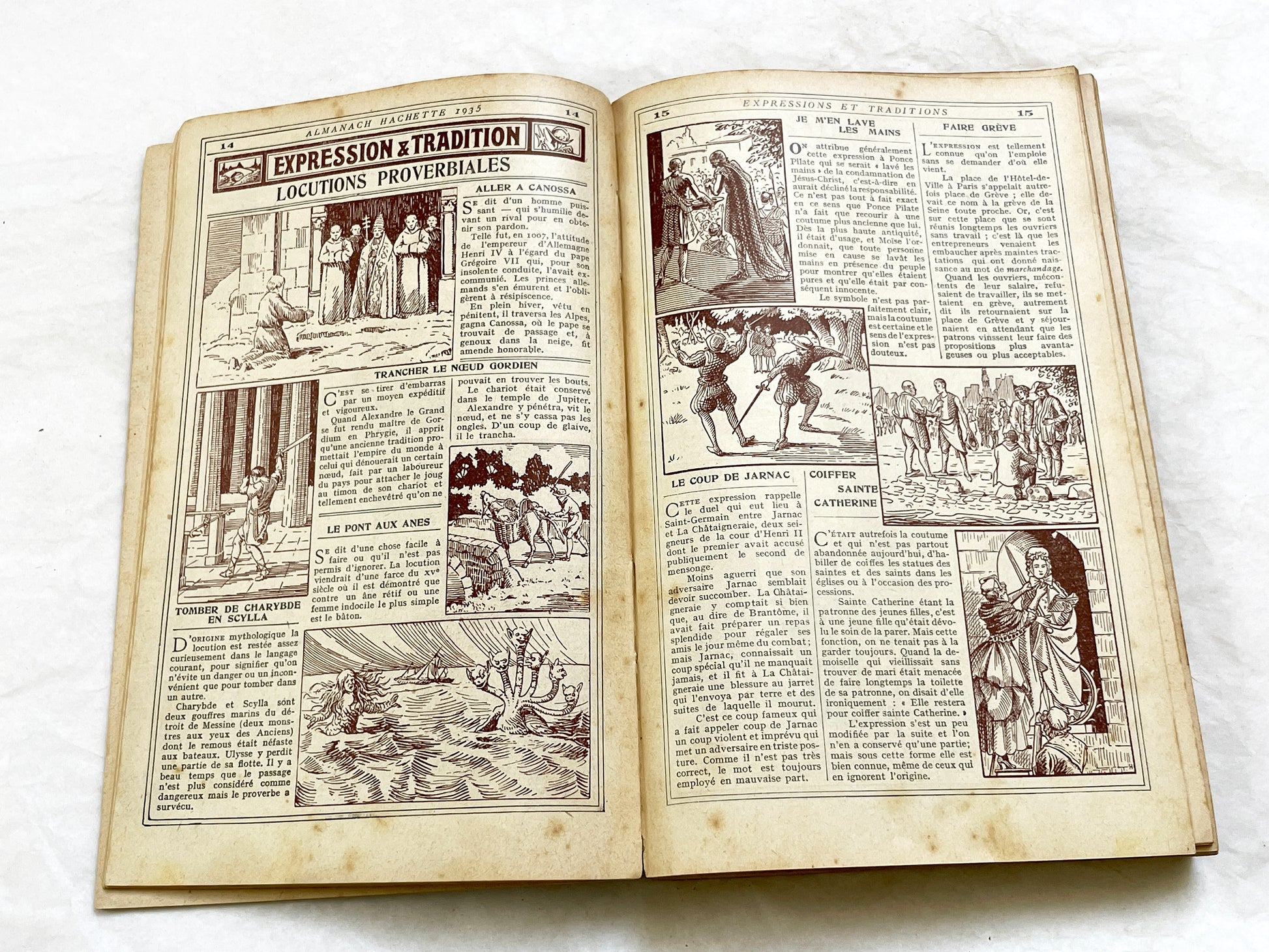 1930s – 430 Pages Almanach Hachette – Vintage French illustrated almanac – Practical life & cultural encyclopedia