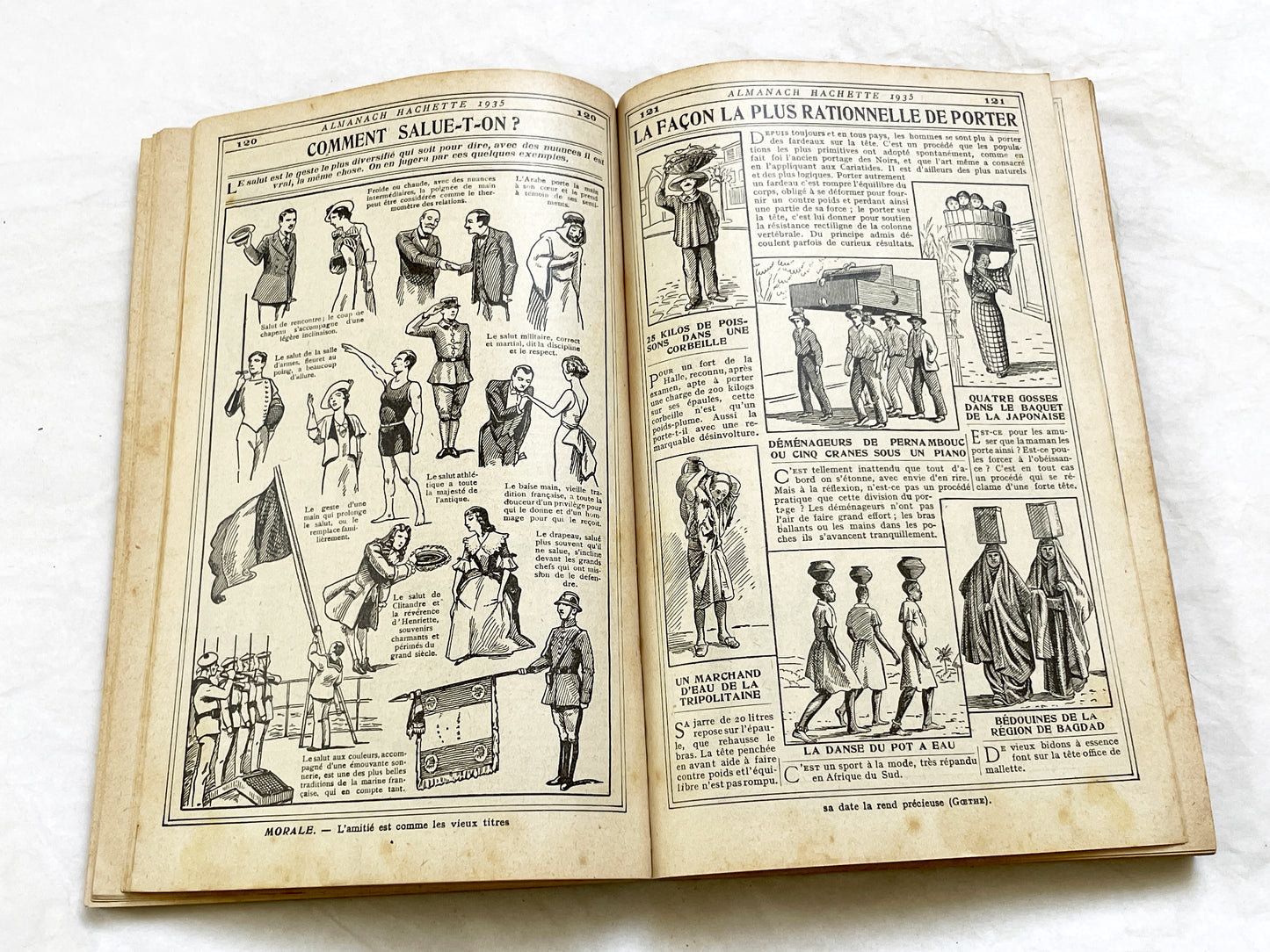 1930s – 430 Pages Almanach Hachette – Vintage French illustrated almanac – Practical life & cultural encyclopedia