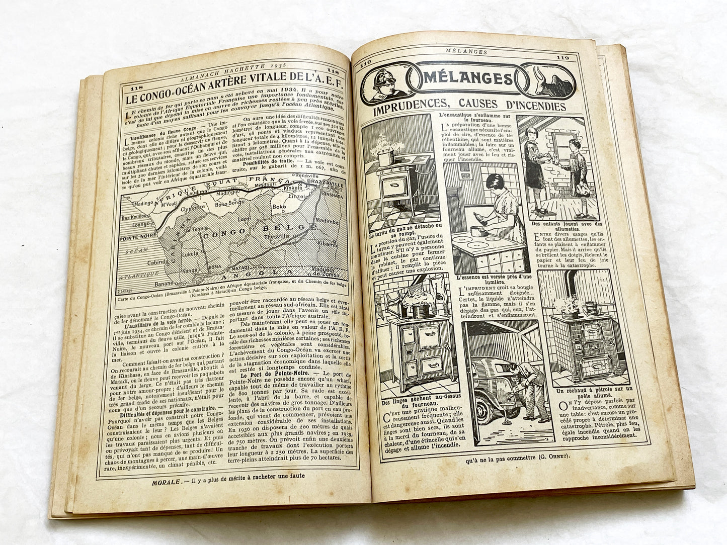 1930s – 430 Pages Almanach Hachette – Vintage French illustrated almanac – Practical life & cultural encyclopedia