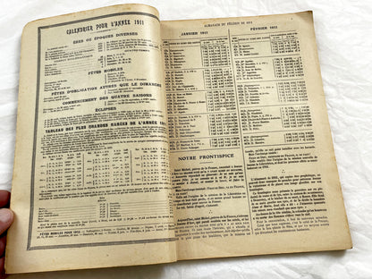 1910s - Vintage 1911 French Almanac - Le Pelerin Publication - Paris Floods 1910 - Joan Of Arc Illustrations - Catholic Press History