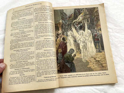 1910s - Vintage 1911 French Almanac - Le Pelerin Publication - Paris Floods 1910 - Joan Of Arc Illustrations - Catholic Press History
