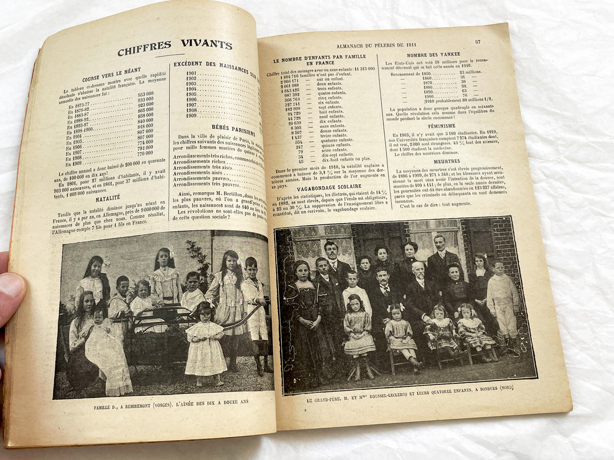 1910s - Vintage 1911 French Almanac - Le Pelerin Publication - Paris Floods 1910 - Joan Of Arc Illustrations - Catholic Press History