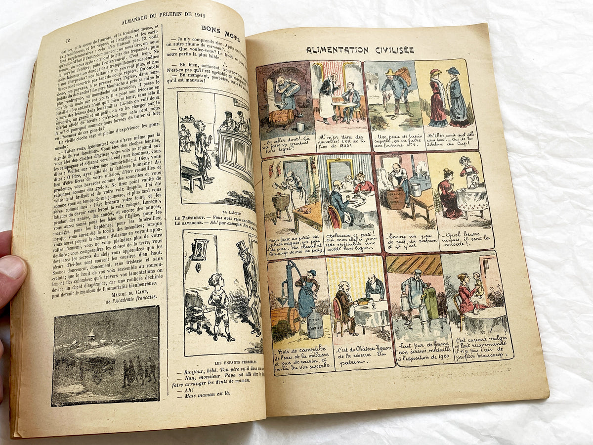 1910s - Vintage 1911 French Almanac - Le Pelerin Publication - Paris Floods 1910 - Joan Of Arc Illustrations - Catholic Press History