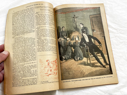 1900s - Antique 1908 French Almanac Du Pelerin - Illustrated Catholic Annual Publication - Historical Engravings & Calendar