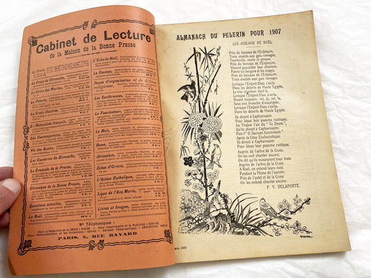 1900s - Vintage 1907 French Almanach Du Pelerin - Illustrated Catholic Historical Events Magazine - Palais De La Paix - Zouaves