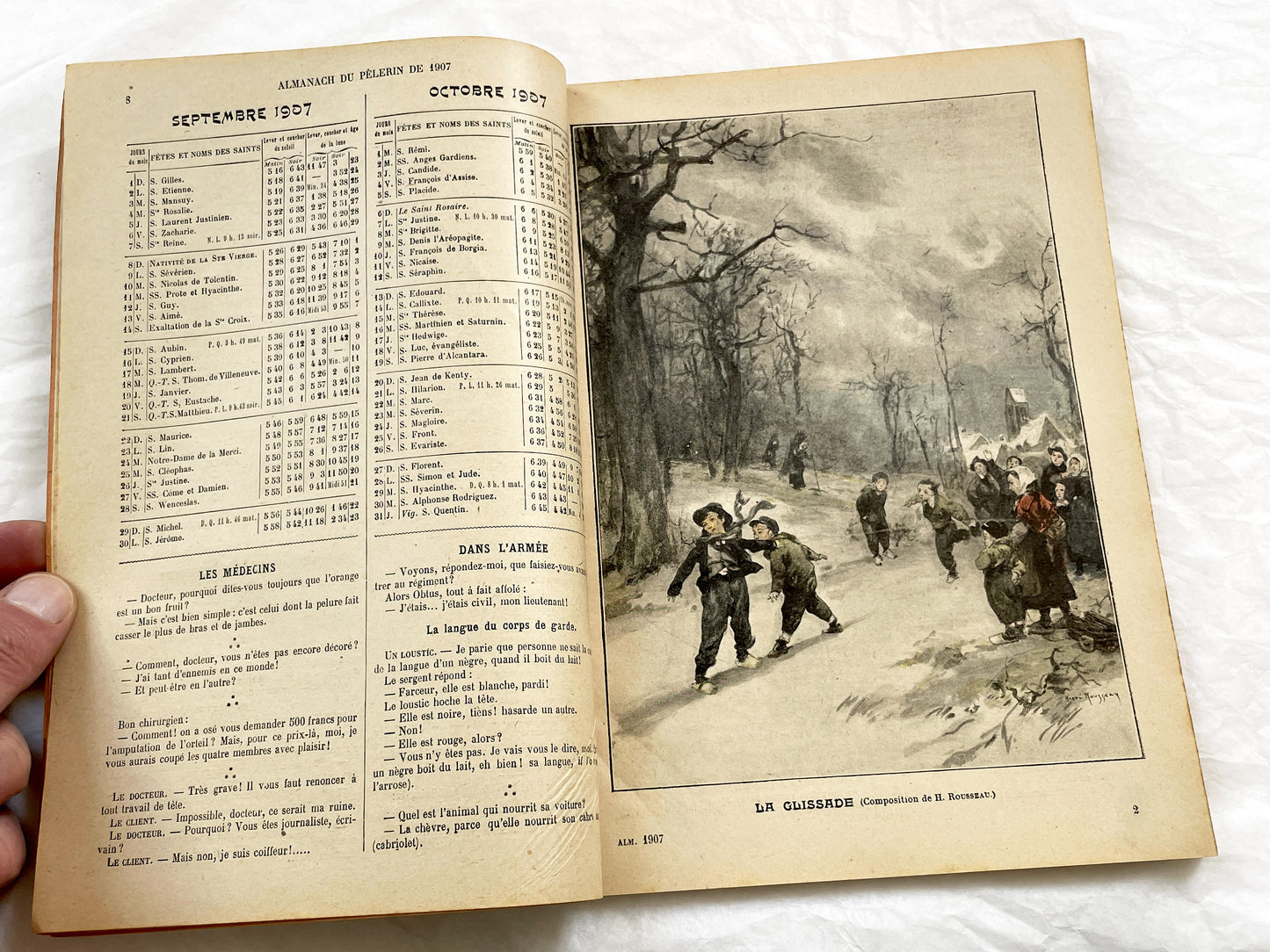 1900s - Vintage 1907 French Almanach Du Pelerin - Illustrated Catholic Historical Events Magazine - Palais De La Paix - Zouaves