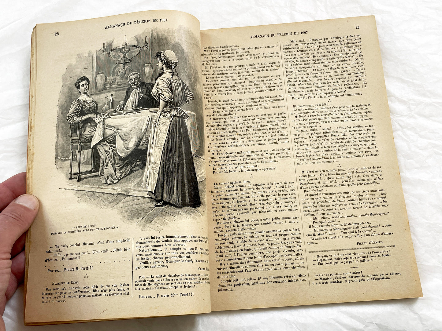 1900s - Vintage 1907 French Almanach Du Pelerin - Illustrated Catholic Historical Events Magazine - Palais De La Paix - Zouaves