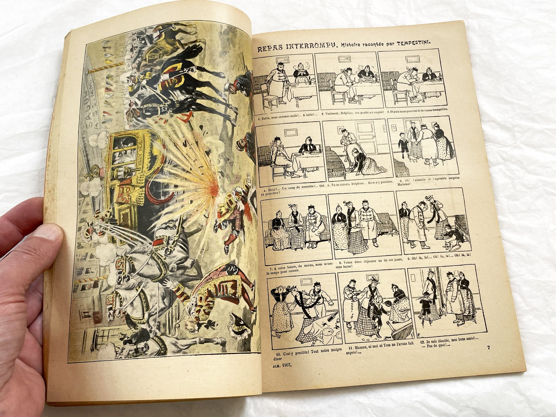 1900s - Vintage 1907 French Almanach Du Pelerin - Illustrated Catholic Historical Events Magazine - Palais De La Paix - Zouaves
