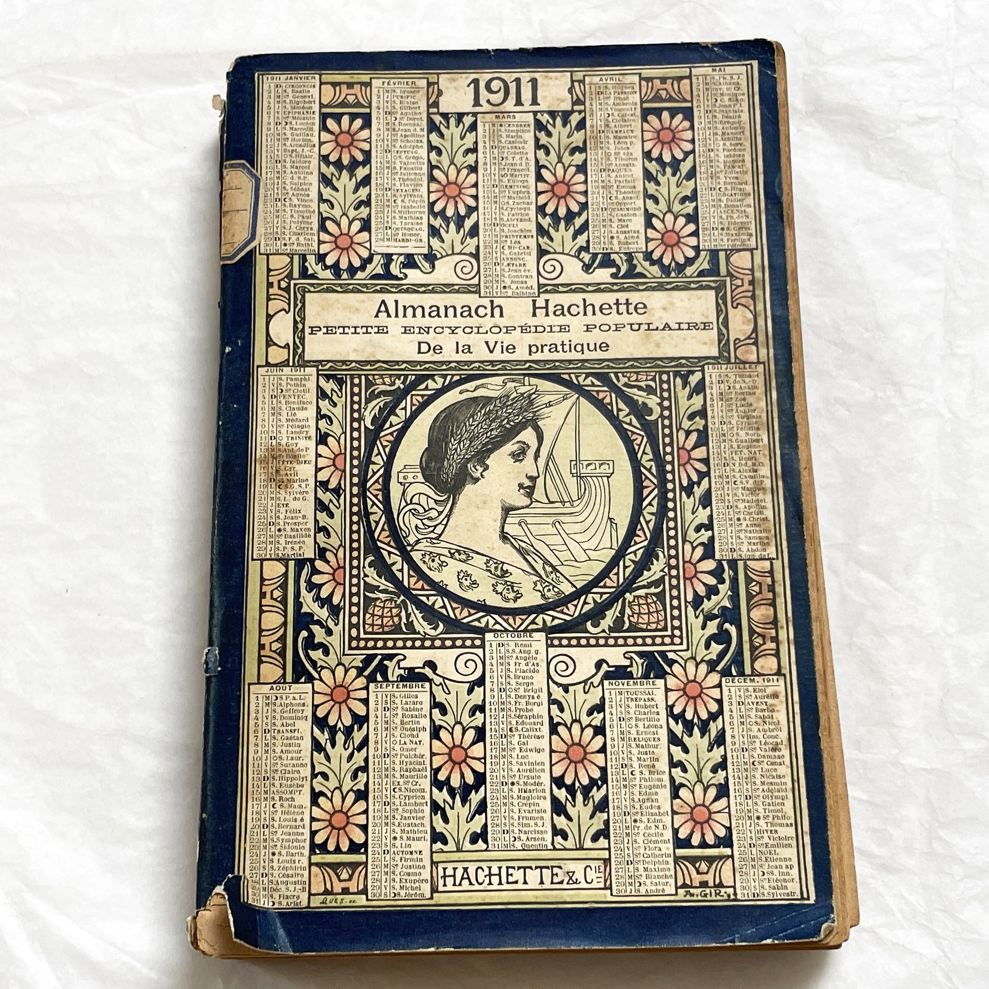 1910s – 540 Pages Almanach Hachette – Vintage Hachette Almanach – Early 1900s French Illustrated Yearbook