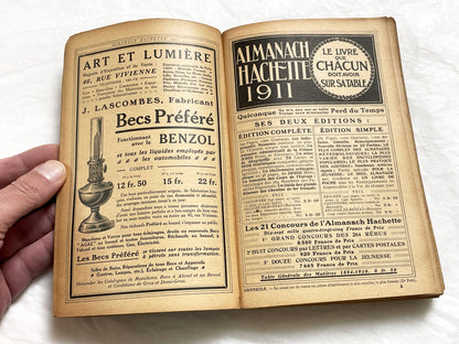 1910s – 540 Pages Almanach Hachette – Vintage Hachette Almanach – Early 1900s French Illustrated Yearbook