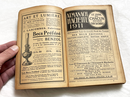 1910s – 540 Pages Almanach Hachette – Vintage Hachette Almanach – Early 1900s French Illustrated Yearbook