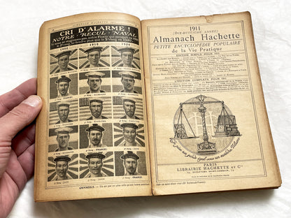 1910s – 540 Pages Almanach Hachette – Vintage Hachette Almanach – Early 1900s French Illustrated Yearbook