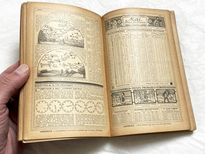 1910s – 540 Pages Almanach Hachette – Vintage Hachette Almanach – Early 1900s French Illustrated Yearbook