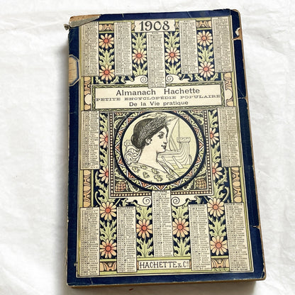 1900s – 530 Pages Almanach Hachette – Vintage Hachette Almanach – Early 1900s French Illustrated Yearbook