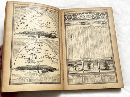 1900s – 530 Pages Almanach Hachette – Vintage Hachette Almanach – Early 1900s French Illustrated Yearbook
