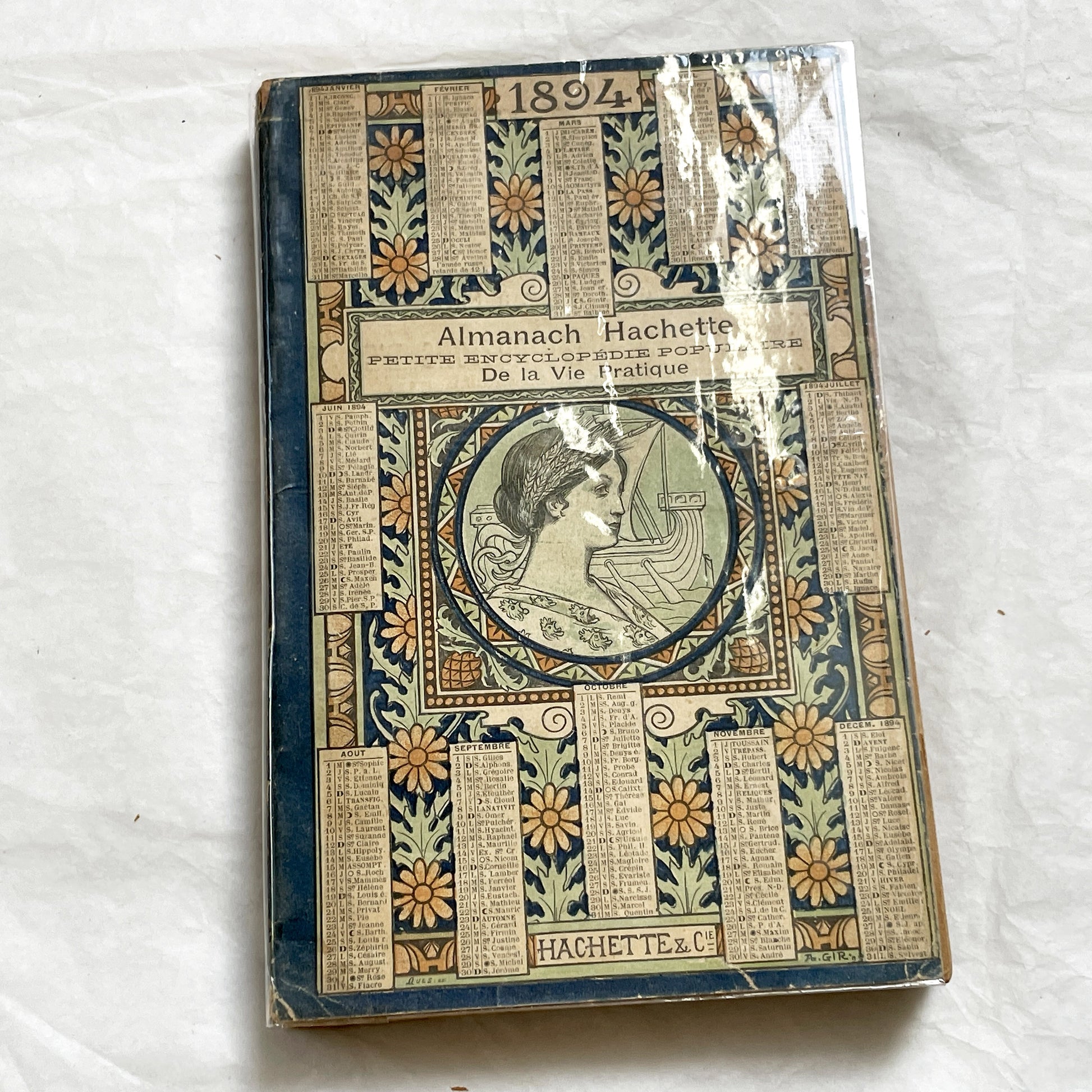 1894 – 400 Pages - Almanach Hachette 1894 – First Edition – Vintage French illustrated almanac – Practical life & advertising encyclopedia