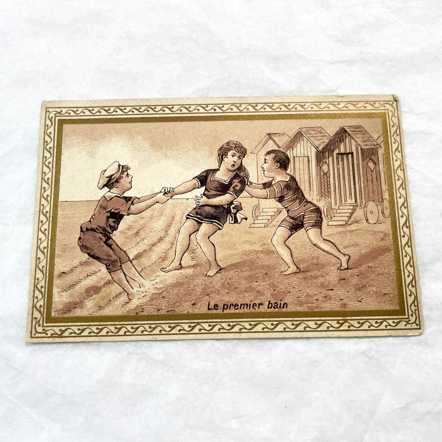 1900s - 6 French Advertising Trade Cards - Antique Ephemera with Illustrations - Charles Thibault Chemiserie - Historical Humorous Scenes