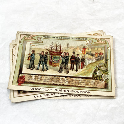 1900s - 6 French Chocolat Advertising Chromos - Vintage Collection - Cultural Traditions - Historical Events - Regional Customs 