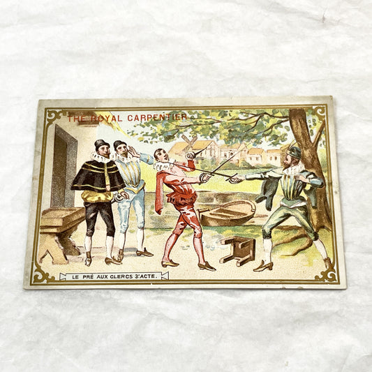 1900s - 2 Vintage French Thé Royal Advertising Trade Cards - The Royal Carpentier Opera Scenes - Collectible Ephemera Set