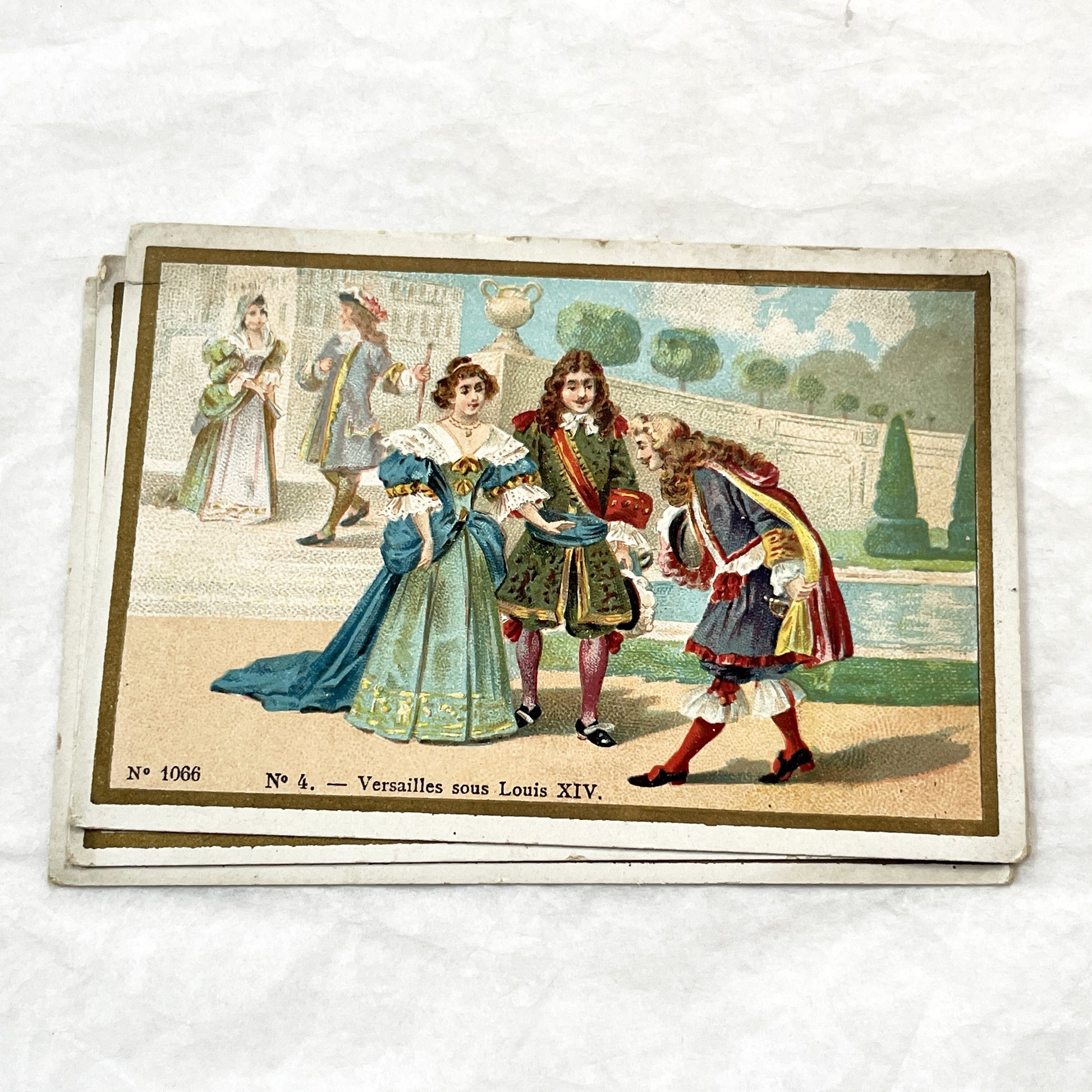 1900s - 5 Antique French Advertising Chromos - Historical & Folkloric Scenes - La Belle Jardinière Trade Cards - Collectible Ephemera