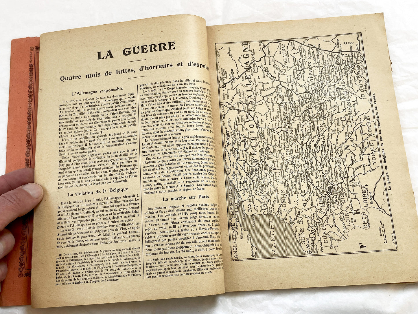 1910s - 1915 French Catholic Almanac - World War I Era Illustrated Book - Vintage Religious History Document - Antique WWI Collectible