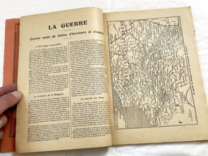 1910s - 1915 French Catholic Almanac - World War I Era Illustrated Book - Vintage Religious History Document - Antique WWI Collectible