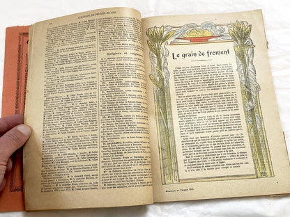 1910s - 1915 French Catholic Almanac - World War I Era Illustrated Book - Vintage Religious History Document - Antique WWI Collectible