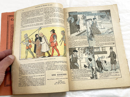 1910s - 1915 French Catholic Almanac - World War I Era Illustrated Book - Vintage Religious History Document - Antique WWI Collectible