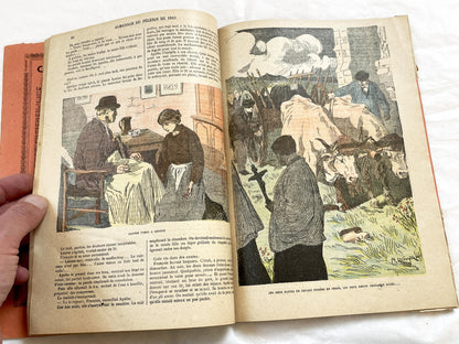 1910s - 1915 French Catholic Almanac - World War I Era Illustrated Book - Vintage Religious History Document - Antique WWI Collectible