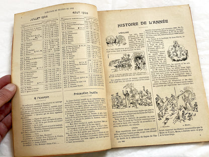 1900s - Antique French Almanach du Pelerin - 1906 Illustrated Catholic Magazine - Historical Almanac Periodical - French Ephemera