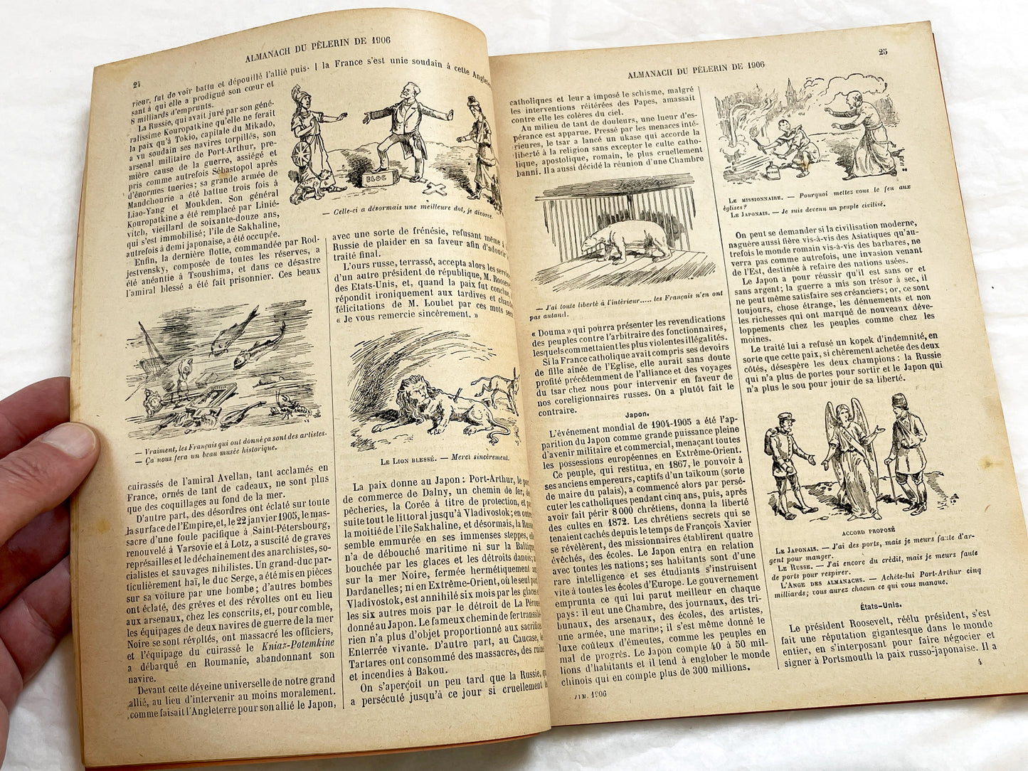 1900s - Antique French Almanach du Pelerin - 1906 Illustrated Catholic Magazine - Historical Almanac Periodical - French Ephemera