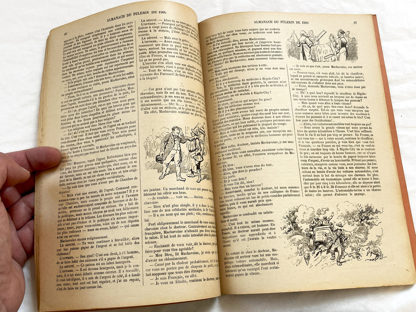 1900s - Antique French Almanach du Pelerin - 1906 Illustrated Catholic Magazine - Historical Almanac Periodical - French Ephemera