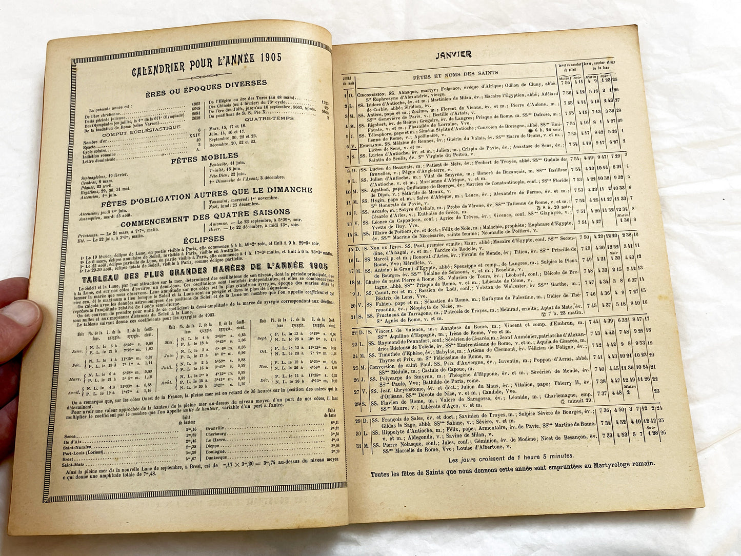 1900s - Antique French Religious Almanac Le Pelerin 1905 - Illustrated Catholic Publication - Vintage European Collectible Book from Paris.