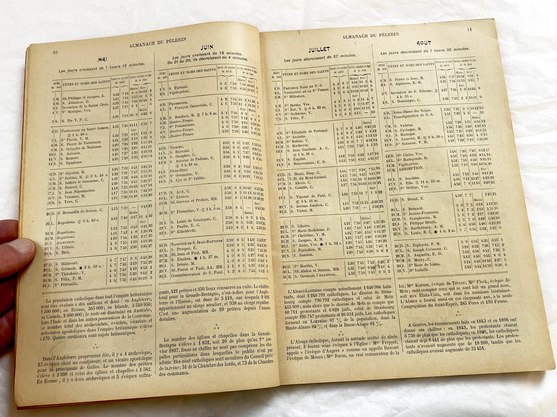 1900s - Vintage Almanac - Le Pelerin Illustrated Annual - Catholic Publication - Paris 1900 - Historical Document - Religious Heritage
