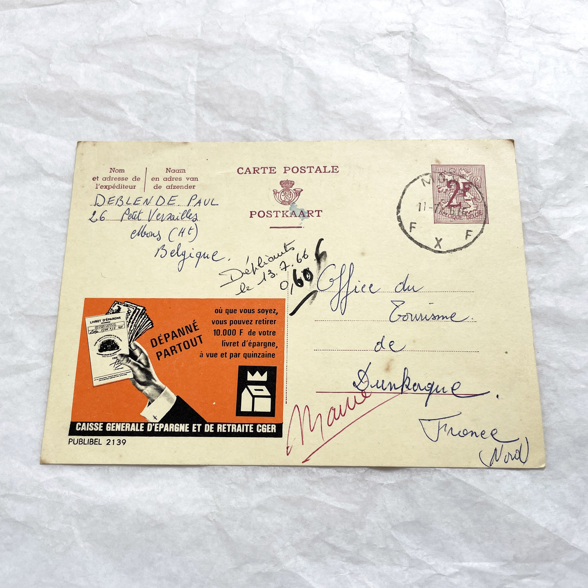 1960s - 9 Vintage Belgian Advertising Postcards - Mixed Ads Ephemera - French Destination Collectible Briefkaarten - Old Docs