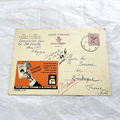 1960s - 9 Vintage Belgian Advertising Postcards - Mixed Ads Ephemera - French Destination Collectible Briefkaarten - Old Docs