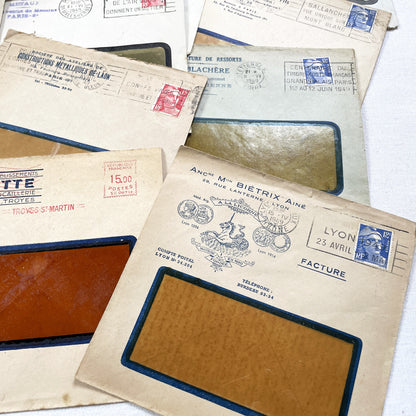 1940s - Lot of 20 Vintage French Business Envelopes – 1940s Ephemera for Junk Journals, Collage & Paper Crafts