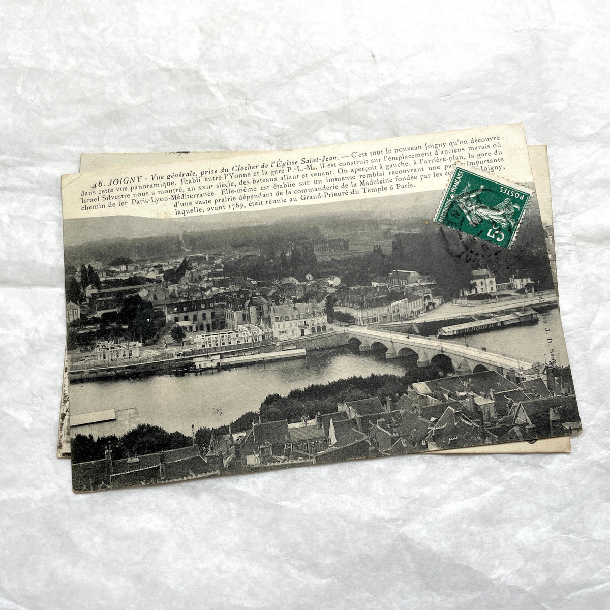 Lot of six 1910s vintage French city view postcards, featuring European architecture and urban landscapes.