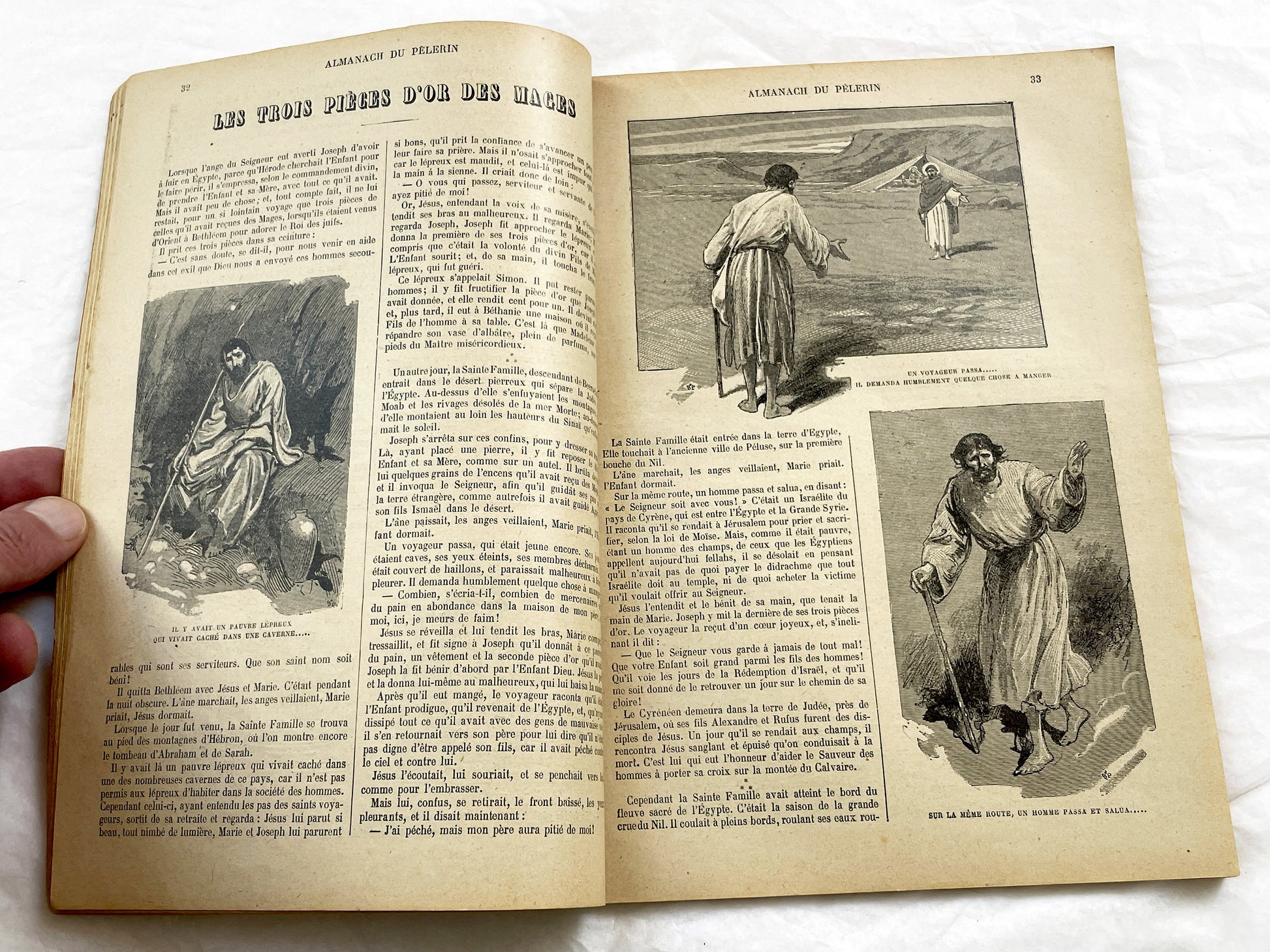 Late 19th - French Illustrated Catholic Almanac 1899 - Vintage Religious Historical Periodical - Art Nouveau Style Illustrations