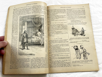 Late 19th - French Illustrated Catholic Almanac 1899 - Vintage Religious Historical Periodical - Art Nouveau Style Illustrations