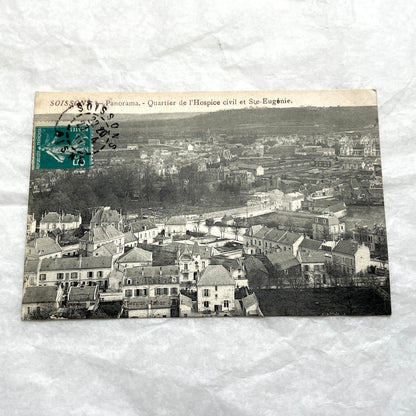 1910s French Postcard Lot - 8 vintage black and white postcards featuring diverse village scenes and landscapes.