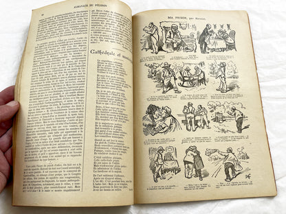Late 19th - French Illustrated Catholic Almanac 1899 - Vintage Religious Historical Periodical - Art Nouveau Style Illustrations
