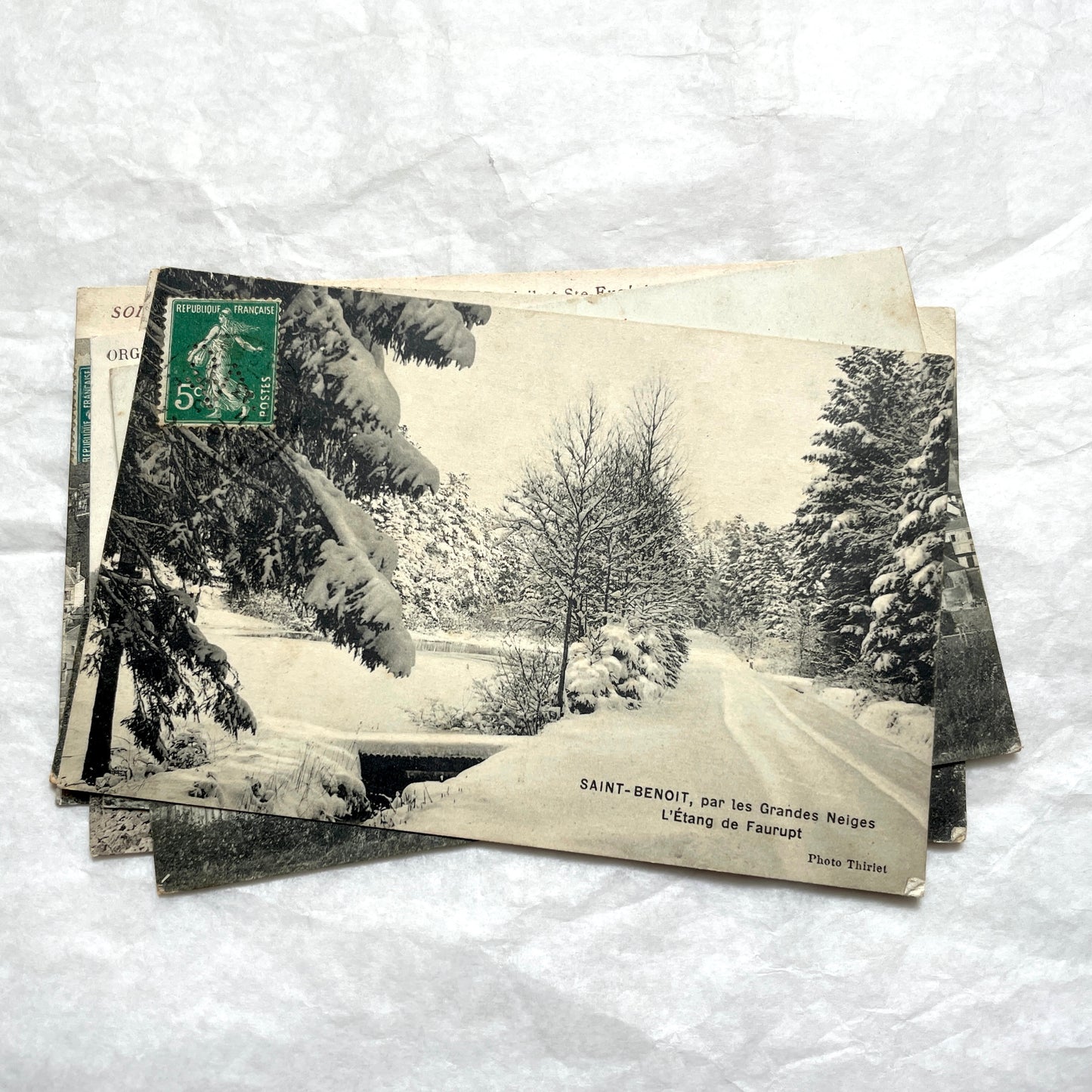 1910s French Postcard Lot - 8 vintage black and white postcards featuring diverse village scenes and landscapes.