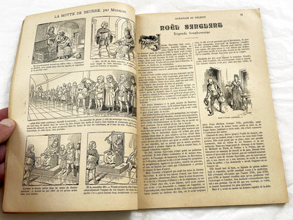 Late 19th - 1898 Almanach Du Pèlerin - Antique French Catholic Pilgrim's Almanac - Illustrated Religious Historical Annual Book