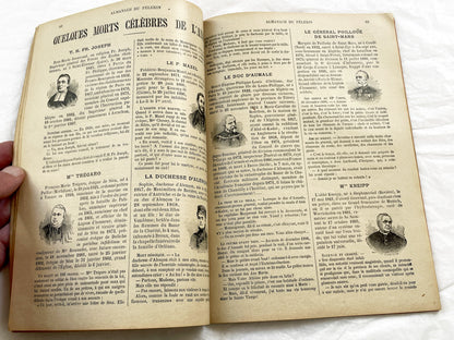 Late 19th - 1898 Almanach Du Pèlerin - Antique French Catholic Pilgrim's Almanac - Illustrated Religious Historical Annual Book