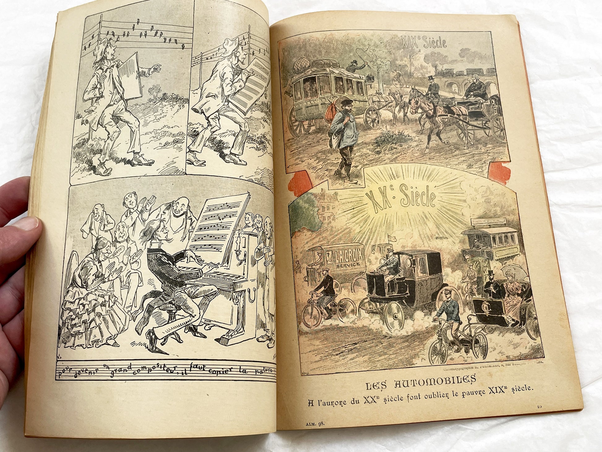Late 19th - 1898 Almanach Du Pèlerin - Antique French Catholic Pilgrim's Almanac - Illustrated Religious Historical Annual Book
