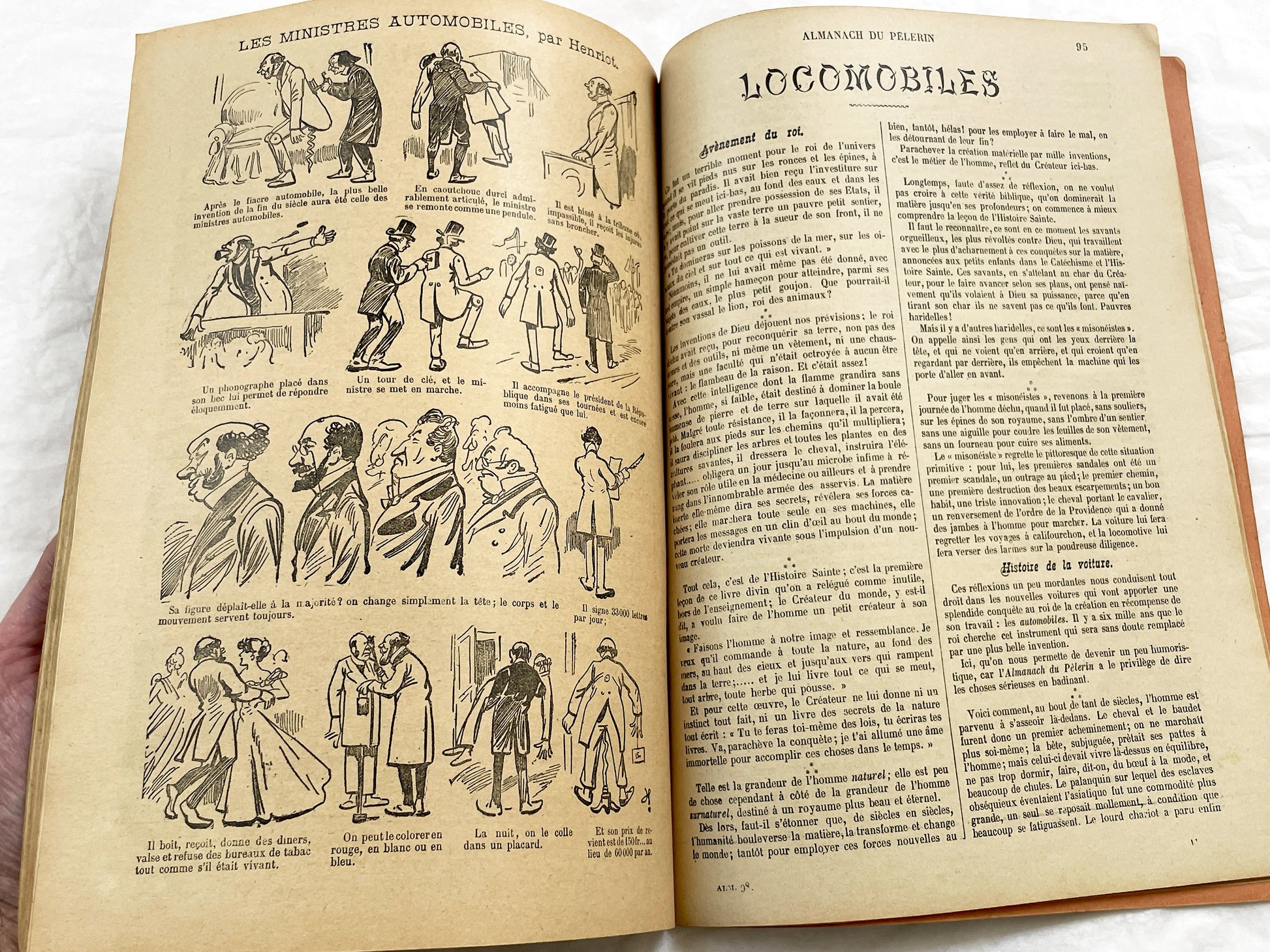 Late 19th - 1898 Almanach Du Pèlerin - Antique French Catholic Pilgrim's Almanac - Illustrated Religious Historical Annual Book
