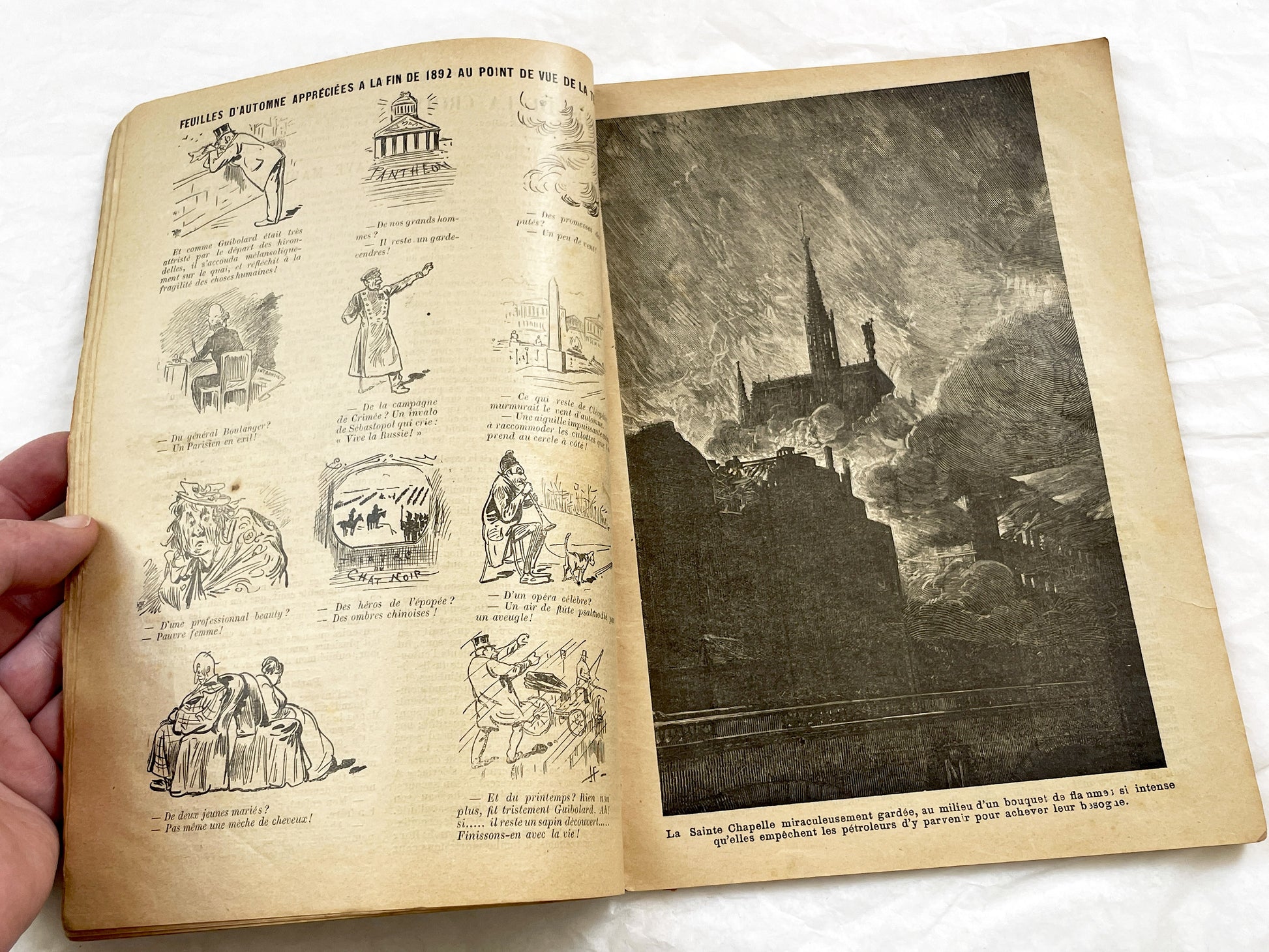 Late 19th - 1893 French Almanach du Pelerin - Antique Illustrated Catholic Almanac Book - Religious Calendar - Historical Publication